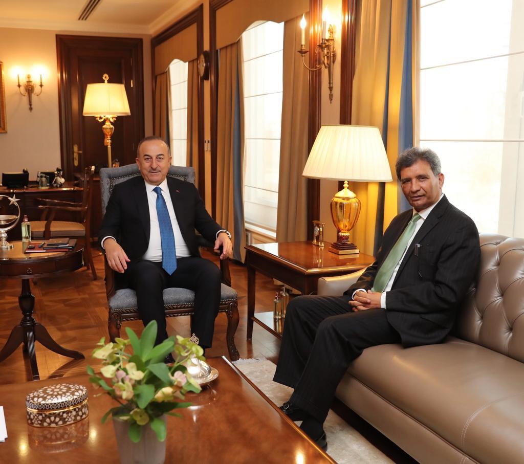 Ambassador Dr. Virander Paul's courtesy call on Foreign Minister of Türkiye H.E. Mevlüt Çavuşoğlu
